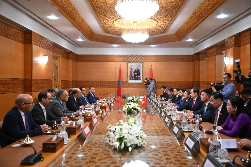 Chủ tịch Quốc hội Trần Thanh Mẫn hội đàm với lãnh đạo Nghị viện Morocco
